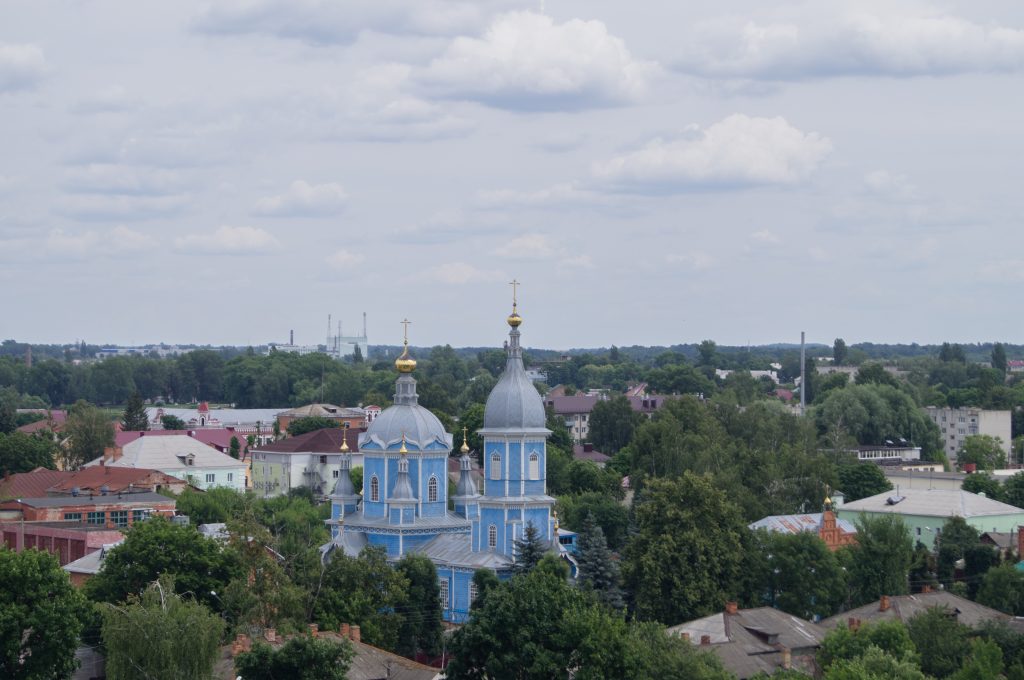 Собор Преображения Господня в г.Новозыбков (1911г) вид с колокольни Никольско-Рождественской церкви.jpg